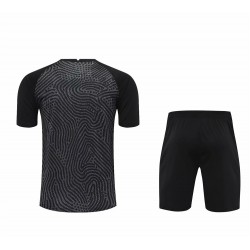 Paris Saint Germain Football Club Men Goalkeeper Short Sleeves Football Kit Black