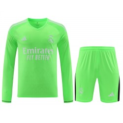 Real Madrid CF Men Goalkeeper Long Sleeves Football Kit Green