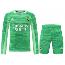 Real Madrid CF Men Goalkeeper Long Sleeves Football Suit Green