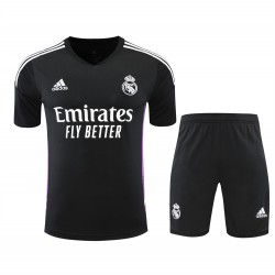 Real Madrid CF Men Short Sleeves Football Kit Black 2023