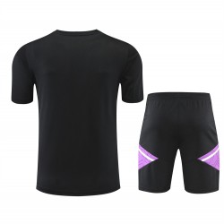 Real Madrid CF Men Short Sleeves Football Kit Black 2023