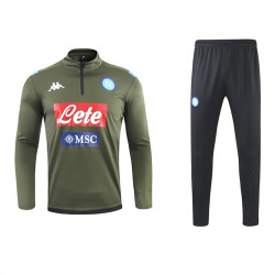 SSC Napoli Men Long Sleeves Half Zip Football Set
