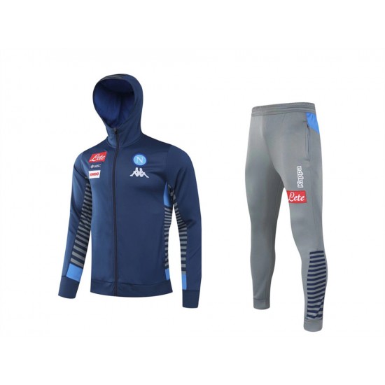 SSC Napoli Men Long Sleeves Jacket Coat Football Training Kit