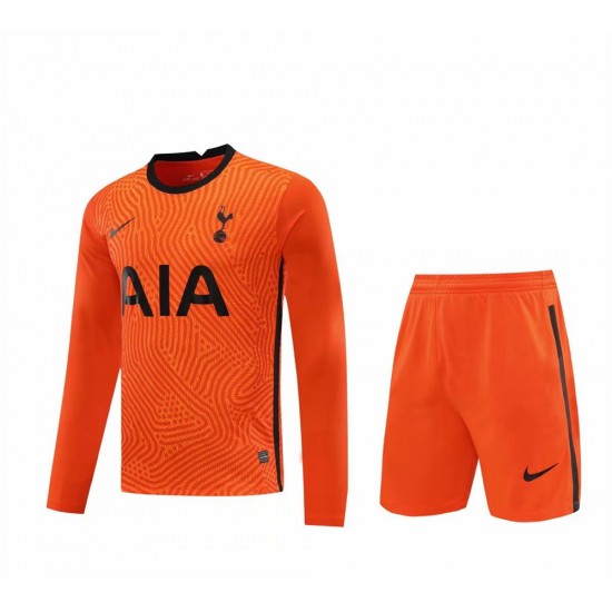 Tottenham Hotspur FC Men Goalkeeper Long Sleeves Football Suit Orange