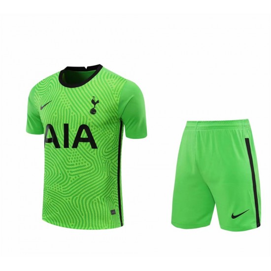 Tottenham Hotspur FC Men Goalkeeper Short Sleeves Football Suit Green