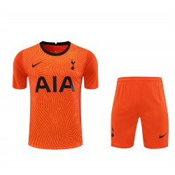 Tottenham Hotspur FC Men Goalkeeper Short Sleeves Football Suit Orange