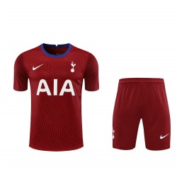 Tottenham Hotspur FC Men Goalkeeper Short Sleeves Football Suit Wine Red