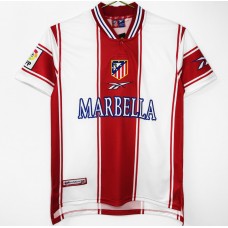 Atletico Madrid Men Home Retro Soccer Jersey 1999 Atletico Madrid Men Home Retro Soccer Jersey 1999