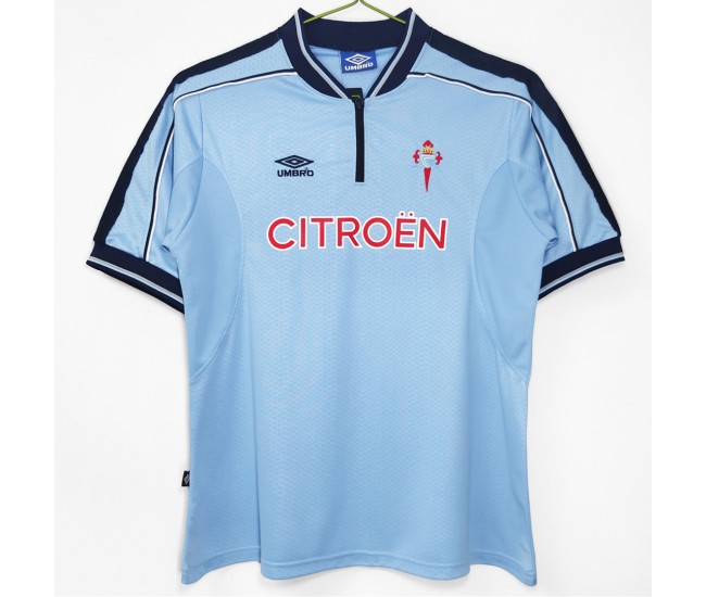 Celta Vigo Men Home Retro Soccer Jersey 1999