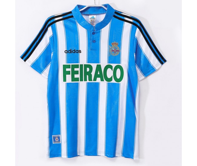 RC Deportivo Men Home Retro Soccer Jersey 1997