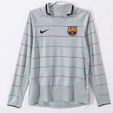 FC Barcelona Men Away Long Sleeve Retro Soccer Jersey 2003 FC Barcelona Men Away Long Sleeve Retro Soccer Jersey 2003