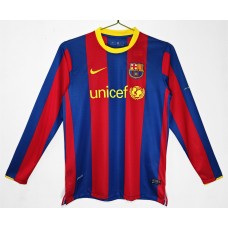 FC Barcelona Men Home Long Sleeve Retro Soccer Jersey 2010 FC Barcelona Men Home Long Sleeve Retro Soccer Jersey 2010
