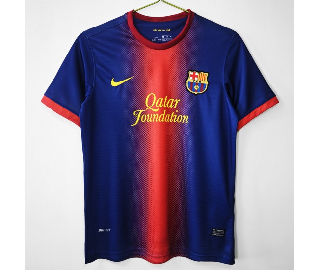 FC Barcelona Men Home Retro Soccer Jersey 2012