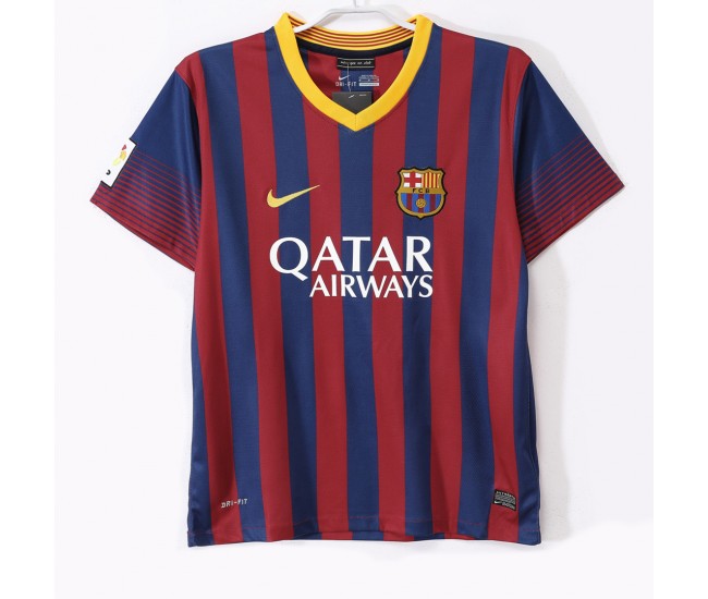FC Barcelona Men Home Retro Soccer Jersey 2013