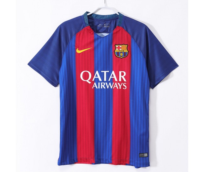 FC Barcelona Men Home Retro Soccer Jersey 2016