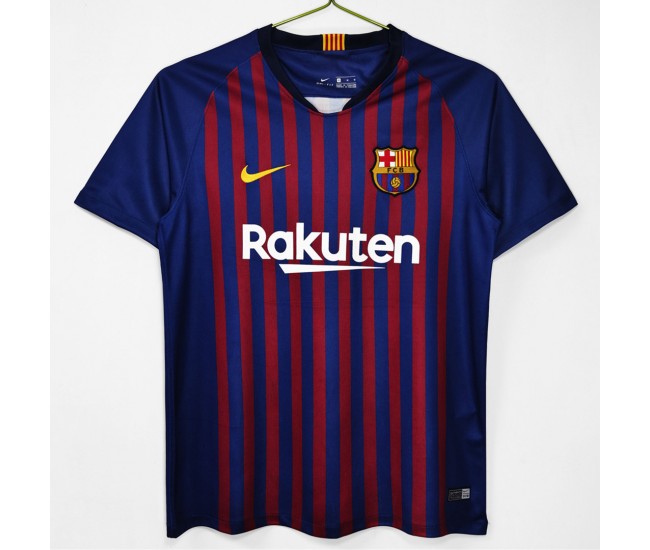 FC Barcelona Men Home Retro Soccer Jersey 2018