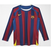 FC Barcelona Men Home Long Sleeve Retro Soccer Jersey 2005