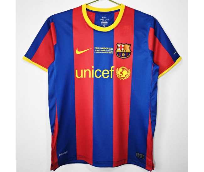 FC Barcelona Men Home UEFA Euro Soccer Jersey 2010