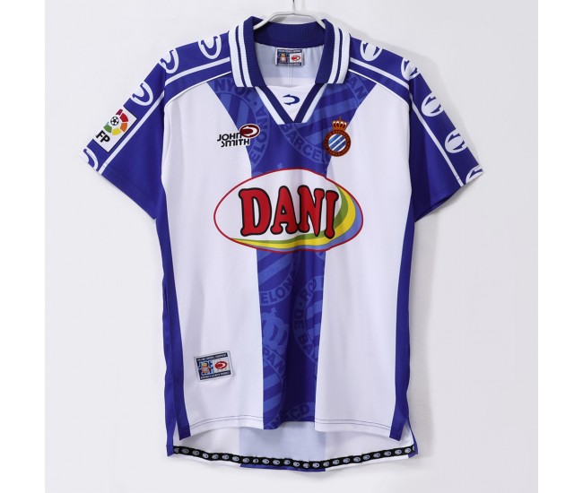 RCD Espanyol Men Home Retro Soccer Jersey 1999