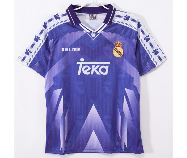 Real Madrid Men Away Retro Soccer Jersey 1996