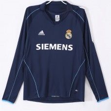 Real Madrid Men Away Long Sleeve Retro Soccer Jersey 2005 Real Madrid Men Away Long Sleeve Retro Soccer Jersey 2005