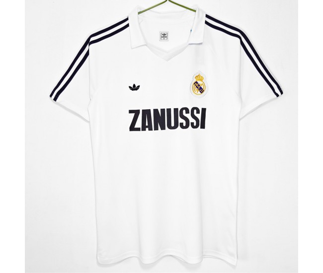 Real Madrid Men Home Retro Soccer Jersey 1984