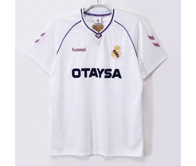 Real Madrid Men Home Retro Soccer Jersey 1990