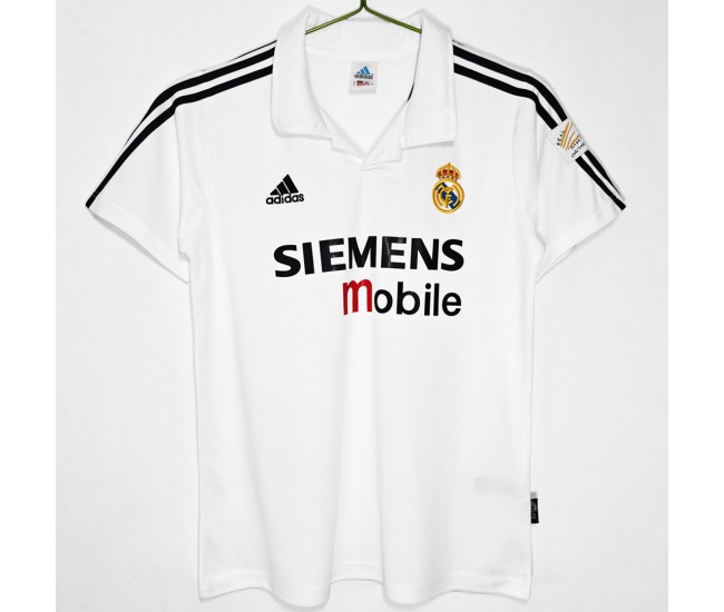 Real Madrid Men Home Retro Soccer Jersey 2002