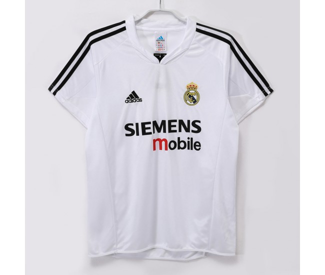 Real Madrid Men Home Retro Soccer Jersey 2004