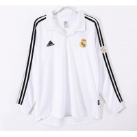 Real Madrid Men Home Long Sleeve Retro Soccer Jersey 2002
