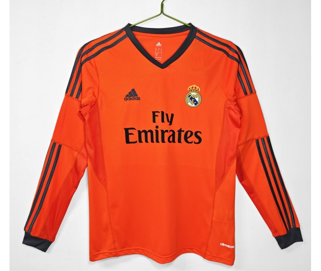 Real Madrid Men Third Long Sleeve Retro Soccer Jersey 2013