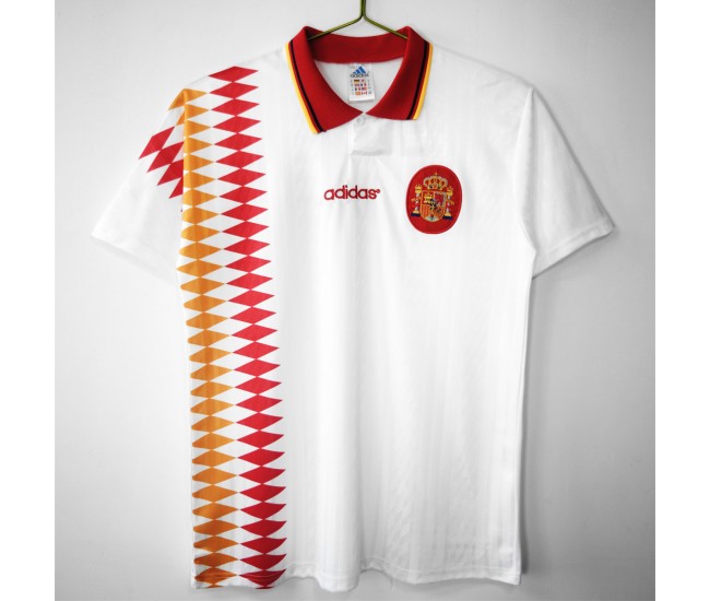 Spain Men Away Retro Soccer Jersey 1994 Spain Men Away Retro Soccer Jersey 1994