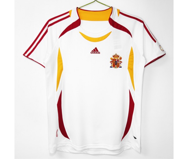Spain Men Away Retro Soccer Jersey 2006