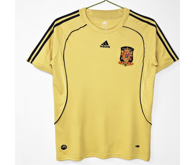 Spain Men Away Retro Soccer Jersey 2008