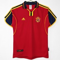 Spain Men Home Retro Soccer Jersey 2000 Spain Men Home Retro Soccer Jersey 2000