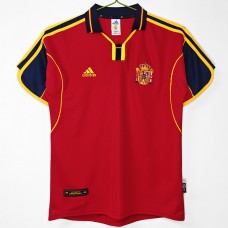 Spain Men Home Retro Soccer Jersey 2000