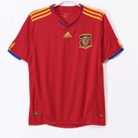 Spain Men Home Retro Soccer Jersey 2010