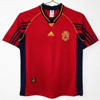 Spain Men Home Retro Soccer Jersey 1998