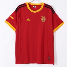 Spain Men Home Retro Soccer Jersey 2002