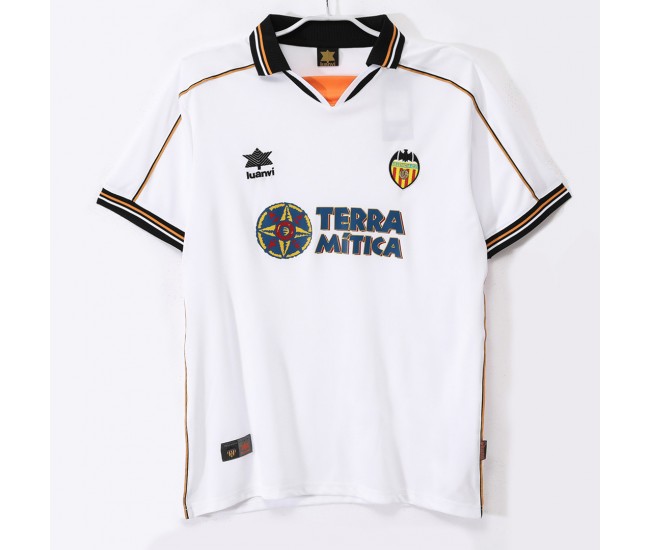 Valencia CF Men Home Retro Soccer Jersey 1999