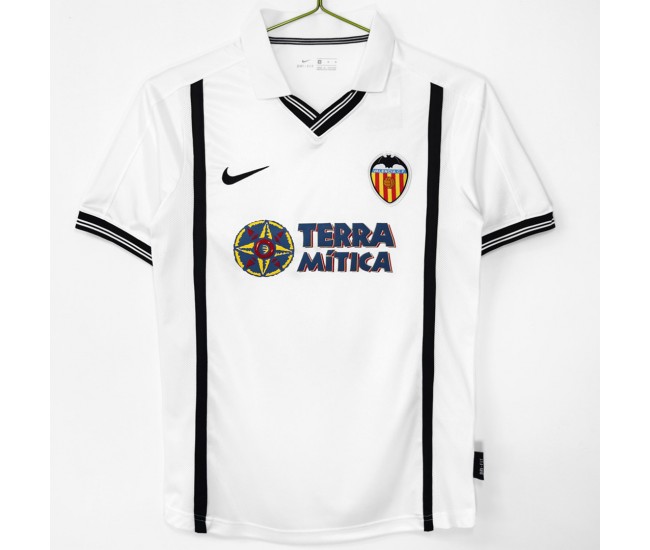 Valencia CF Men Home Retro Soccer Jersey 2000