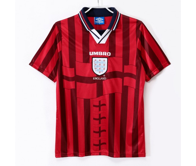 England Men Away Retro Soccer Jersey 1998