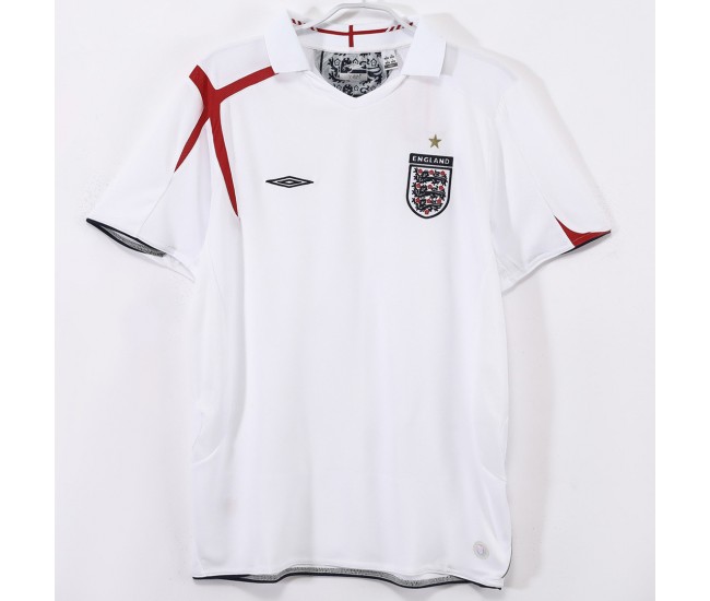 England Men Home Retro Soccer Jersey 2006