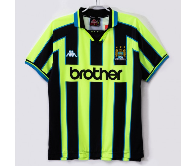 Manchester City FC Men Away Retro Soccer Jersey 1998