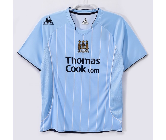 Manchester City FC Men Home Retro Soccer Jersey 2007