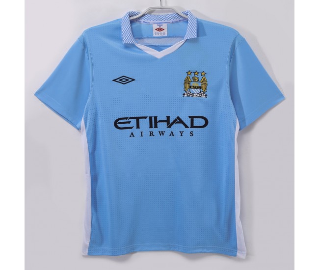 Manchester City FC Men Home Retro Soccer Jersey 2011