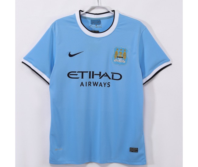 Manchester City FC Men Home Retro Soccer Jersey 2013