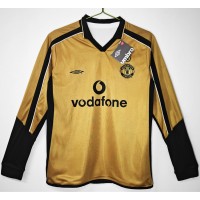 Manchester United FC Men Away Long Sleeve Retro Soccer Jersey 2001