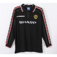 Manchester United FC Men Commemorative Long Sleeve Retro Soccer Jersey 1998
