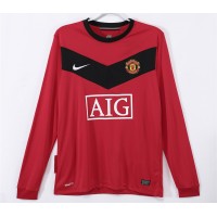 Manchester United FC Men Home Long Sleeve Retro Soccer Jersey 2009